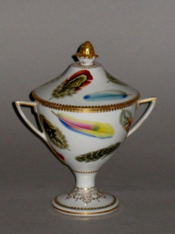 CHAMBERLAINS WORCESTER SUGAR URN & COVER. CIRCA 1811-20. - Click to enlarge and for full details.