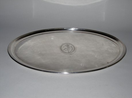 18th Century Old Sheffield Plate Silver Salver, circa 1775. - Click to enlarge and for full details.