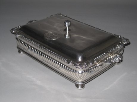 Regency Old Sheffield Plate Silver Bacon/cheese Dish, circa 1825. - Click to enlarge and for full details.