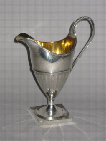 George III Old Sheffield Plate Silver Cream Jug. Circa 1785. - Click to enlarge and for full details.