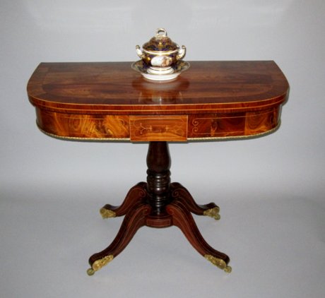 REGENCY KINGWOOD CARD TABLE, Circa 1815-20 - Click to enlarge and for full details.