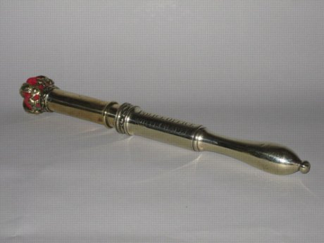 GEORGE III BRASS TIPSTAFF - Click to enlarge and for full details.