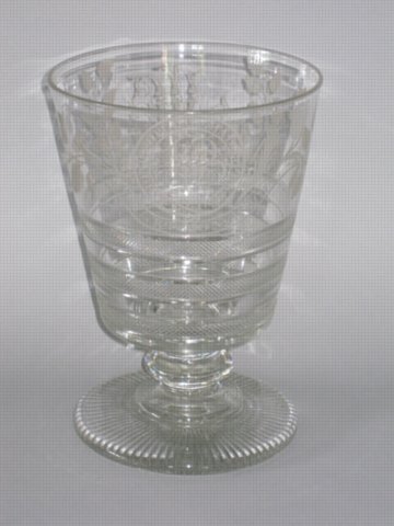 A RARE MASSIVE GLASS RUMMER,GEORGE IV CIRCA 1825 - Click to enlarge and for full details.