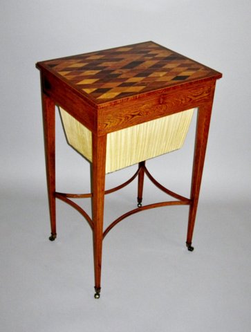 GEORGE III PARQUETRY SPECIMEN WOOD WORK TABLE. CIRCA 1800 - Click to enlarge and for full details.