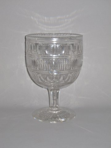 MID 19TH CENTURY LARGE CUT GLASS GOBLET - Click to enlarge and for full details.