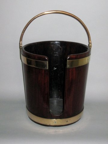 MAHOGANY & BRASS BOUND PLATE BUCKET, CIRCA 1790 - Click to enlarge and for full details.