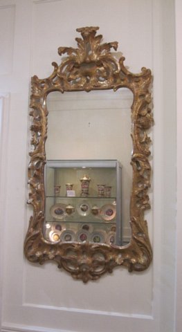 ​A MID 18TH CENTURY CARVED & GILDED MIRROR. GEORGE III, CIRCA 1760. - Click to enlarge and for full details.