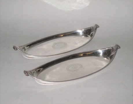 PAIR OF OLD SHEFFIELD SNUFFER TRAYS, CIRCA 1790. - Click to enlarge and for full details.