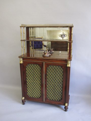 Regency mahogany & gilt mount cabinet in the Egyptian taste. - Click to enlarge and for full details.