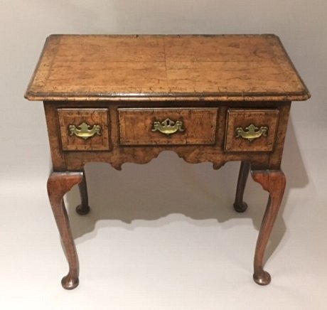 Queen Anne Walnut Lowboy, circa 1705 - Click to enlarge and for full details.