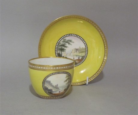 18TH CENTURY DERBY CUP & SAUCER. CIRCA 1795 - Click to enlarge and for full details.