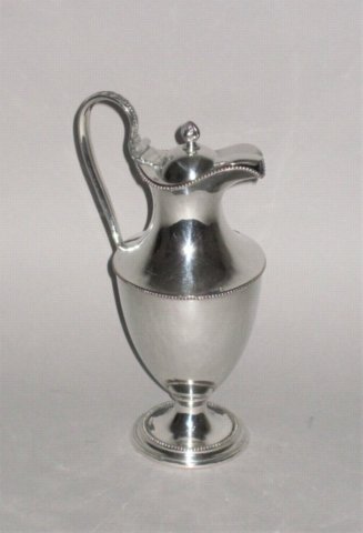 ​A RARE OLD SHEFFIELD PLATE SILVER LIDDED MILK OR CREAM JUG. CIRCA 1785. - Click to enlarge and for full details.