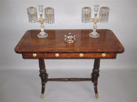 A FINE ROSEWOOD OBLONG CENTRE TABLE. GEORGE IV, CIRCA 1825 - Click to enlarge and for full details.