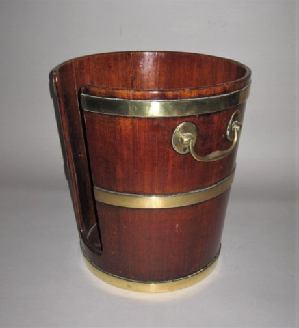 MAHOGANY & BRASS BOUND PLATE BUCKET, CIRCA 1780 - Click to enlarge and for full details.