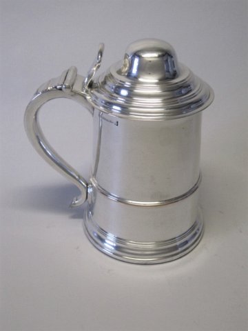 A FINE 18TH CENTURY OLD SHEFFIELD PLATE SILVER TANKARD by Nathaniel Smith & Co., circa 1785 - Click to enlarge and for full details.