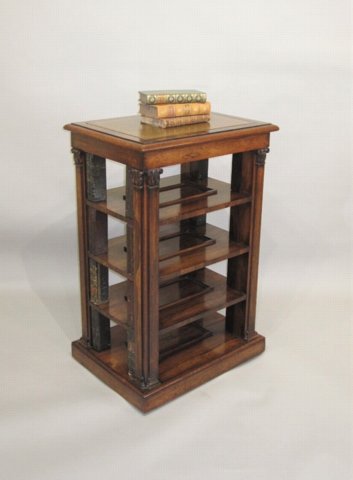 A REGENCY ROSEWOOD OPEN BOOKCASE, CIRCA 1825 - Click to enlarge and for full details.