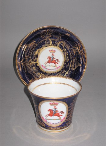 ​A SUPERB CHAMBERLAIN’S WORCESTER COFFEE CUP & SAUCER, C.1813-16 - Click to enlarge and for full details.