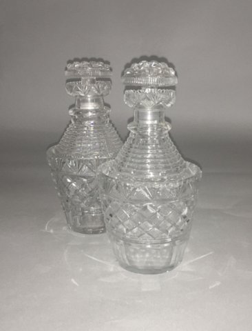 PAIR SPIRIT DECANTERS CIRCA 1900 - Click to enlarge and for full details.