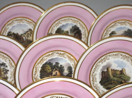 A SET OF SIXTEEN BARR FLIGHT & BARR WORCESTER DESSERT PLATES, CIRCA 1813 - Click to enlarge and for full details.