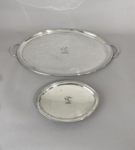 A SALVER AND WAITER ENSUITE, CIRCA 1790 - Click to enlarge and for full details.