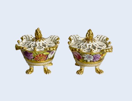 A PAIR OF SPODE POT POURRI, CIRCA 1815. - Click to enlarge and for full details.