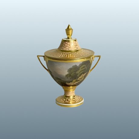 A FINE BARR FLIGHT & BARR WORCESTER PORCELAIN URN & COVER, CIRCA 1804-13 - Click to enlarge and for full details.
