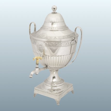 18th Century Silver Tea Urn, London 1791 By Andrew Fogelbery & Stephen Gilbert - Click to enlarge and for full details.