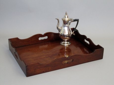 George III mahogany tray - Click to enlarge and for full details.