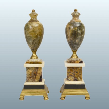 Pair Blue John Urns, circa 1780 - Click to enlarge and for full details.