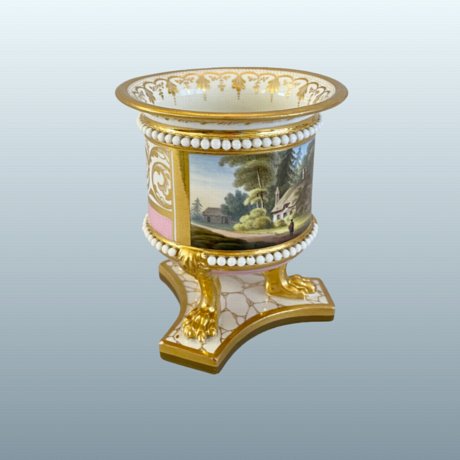 ​A FINE FLIGHT BARR & BARR WORCESTER PORCELAIN MINIATURE VASE, CIRCA 1815.  - Click to enlarge and for full details.