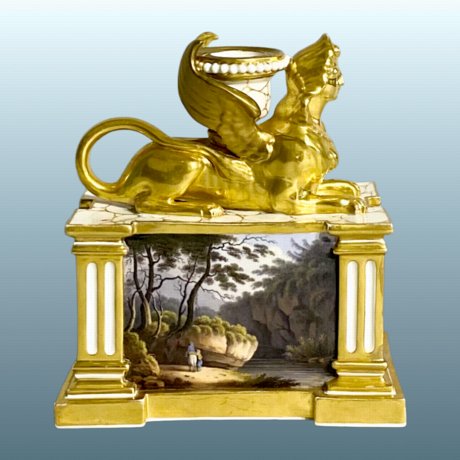 A BARR FLIGHT AND BARR WORCESTER CANDLESTICK, CIRCA 1815. - Click to enlarge and for full details.