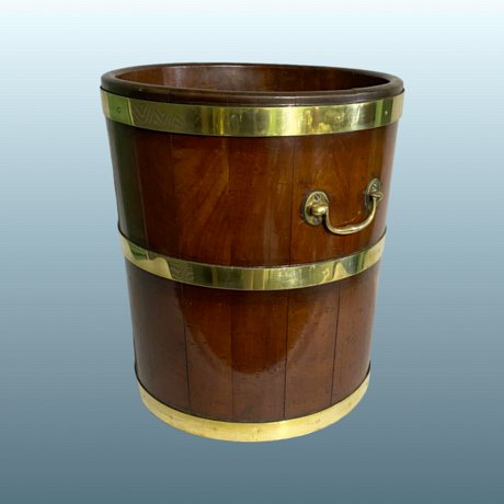 ​A Superb and Large Late 18th-Century Mahogany and Brass Peat Bucket, George III, circa 1790   - Click to enlarge and for full details.