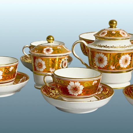 A SPODE MINIATURE OR TOY TEA SERVICE CIRCA 1805-10  - Click to enlarge and for full details.