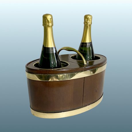 A George III Mahogany Double Wine Cooler, Circa 1790 - Click to enlarge and for full details.