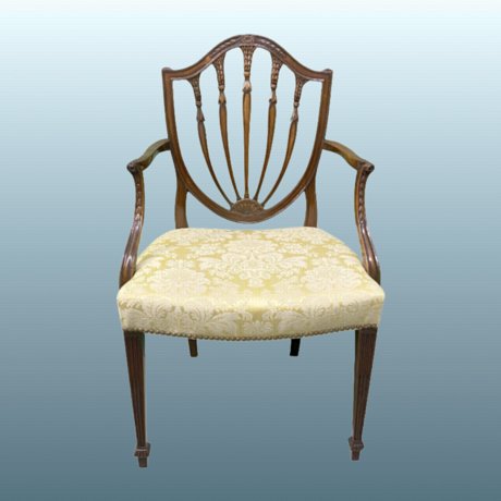 A Fine George III Hepplewhite Period Mahogany Armchair English, circa 1775 - Click to enlarge and for full details.
