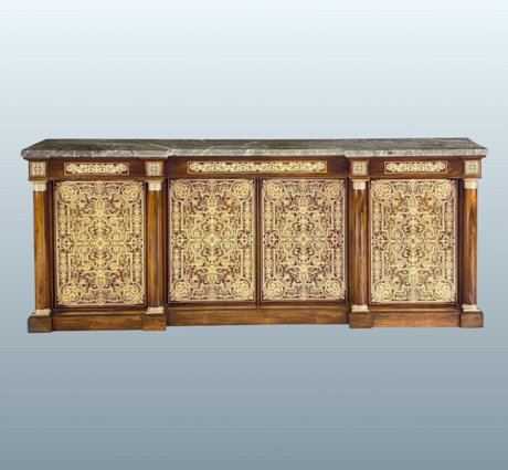 Fine Regency Rosewood & Brass-Inlaid Side Cabinet Attributed to Gillow of Lancaster English, circa 1815 - Click to enlarge and for full details.
