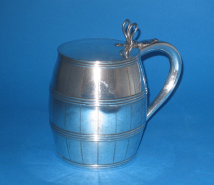 An Old Sheffield Tankard & Cover - Click to enlarge and for full details.