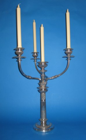 Old Sheffield Silver Candelabra centrepiece, circa 1825 - Click to enlarge and for full details.