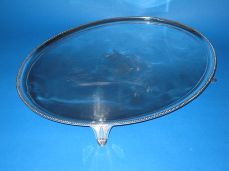 Old Sheffield Plate silver salver circa 1790 - Click to enlarge and for full details.