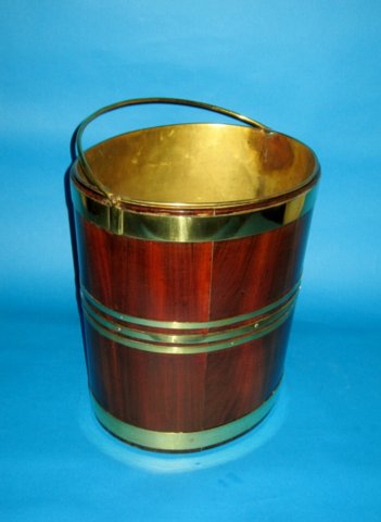 Mahogany & brass bound oval Bucket, circa 1800 - Click to enlarge and for full details.