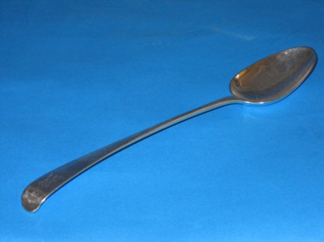 Silver stuffing spoon, probably Scottish - Click to enlarge and for full details.