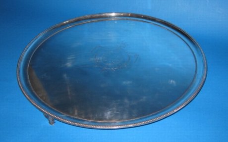 18th Century salver, circa 1780. - Click to enlarge and for full details.