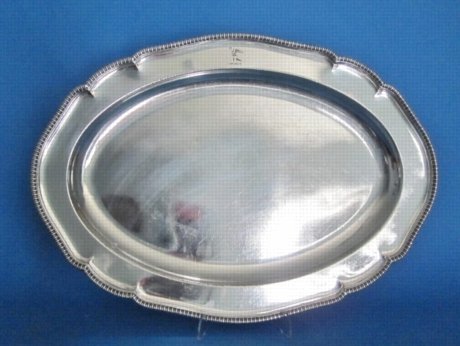 Georgian Old Sheffield plate silver meat dish or platter, circa 1800 - Click to enlarge and for full details.