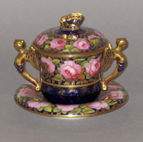 Spode Chocolate Cup, cover & Stand, circa 1817-19. - Click to enlarge and for full details.