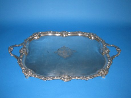 Regency Old Sheffield Plate Silver Tea Tray, circa 1825. - Click to enlarge and for full details.